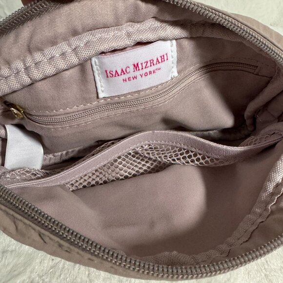 Isaac Mizrahi New York Taupe Purpleish Nylon Belt Bag Fannie Travel pack - Picture 4 of 4